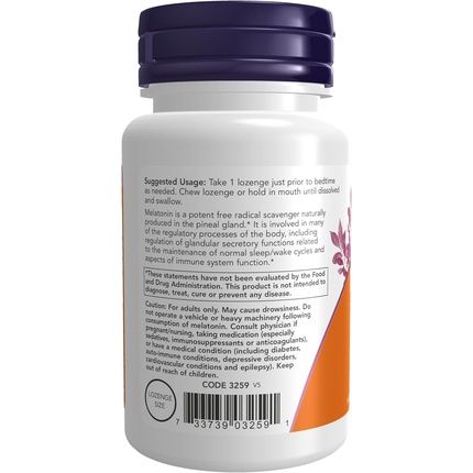Now Foods Melatonin 3Mg Free Radical Scavenger For Healthy Sleep - Image 3