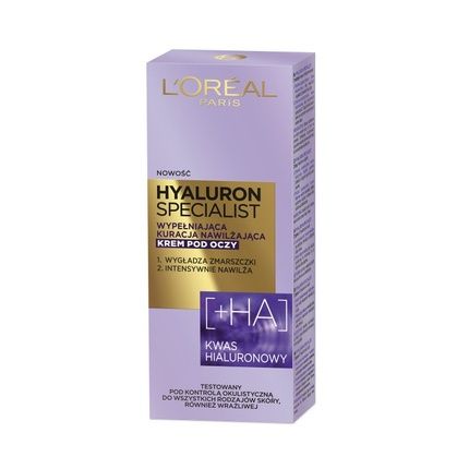 L'Oreal Hyaluron Specialist Eye Cream Moisturizing Filling Treatment 15Ml