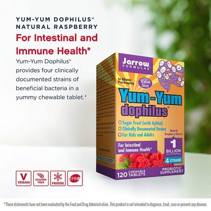 Jarrow Formulas Yum-Yum Dophilus, 1 Billion - 120 Chewable Tabs - Image 3