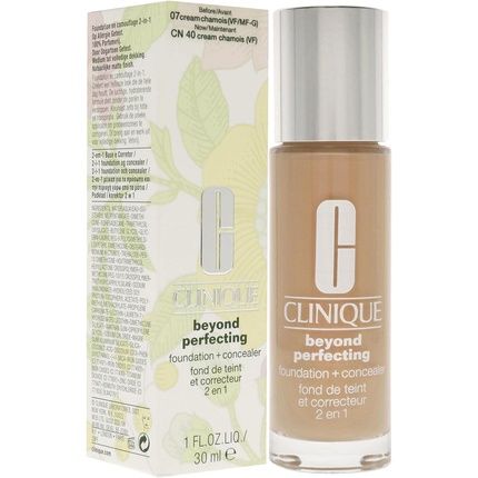 Clinique Beyond Perfecting Foundation + Concealer Cn 40 Cream Chamois 30Ml 1 Fl.Oz. 7 Cream Chamois Vf-G - Image 3