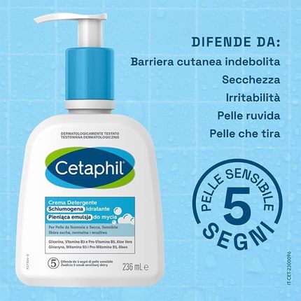 Cetaphil Moisturizing Foam Cleanser For Normal, Dry, And Sensitive Skin With Aloe Vera 236Ml - Image 3