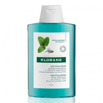 Klorane Aquatique Mint Detox Shampoo 400Ml Detox Shampoo For Hair Exposed To Pollution