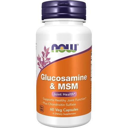 Now Glucosamine & Msm Plus Chondroitin Sulfate Joint Health 60 Veg Capsules