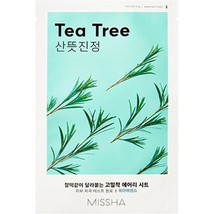 Missha Airy Fit Tea Tree Sheet Mask Soothing Face Mask With Tea Tree 19 Grams