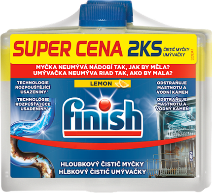 Finish Lemon Sparkle Dishwasher Cleaner 2X250 Ml 500 Ml