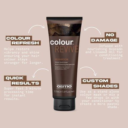 Osmo Color Revive Mushroom Cool Ashy Brown Conditioning Toning Mask Vegan