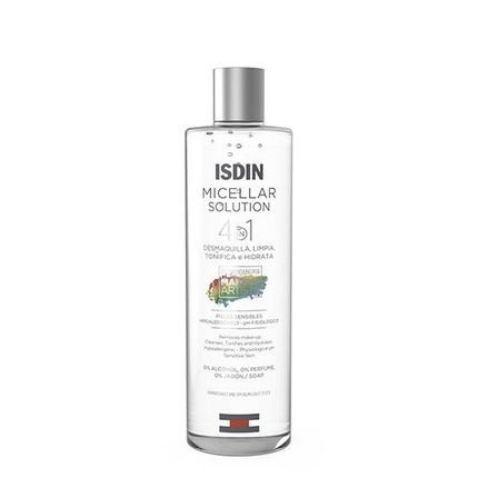 Isdin Micellar Solution 400Ml 4 In 1 Removes Makeup Cleanses Tones And Hydrates
