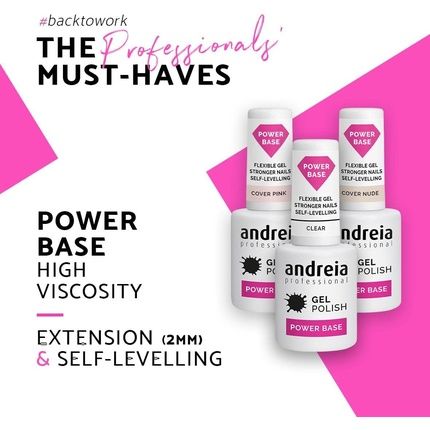 Andreia Professional Clear Gel Nail Polish Power Base 10.5Ml - Image 3