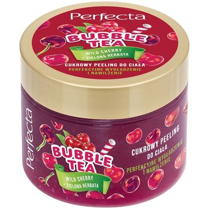 Perfecta Bubble Tea Sugar Body Scrub Wild Cherry 300G