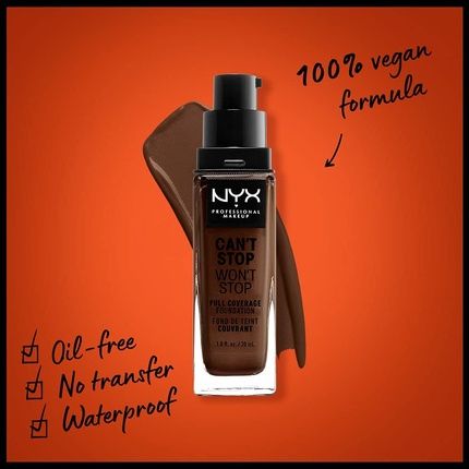 Nyx Professional Makeup Can'T Stop Won'T Stop Foundation Deep Espresso 24-30Ml