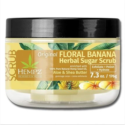 Hempz Sugar Body Scrub Original Floral & Bananas All Natural Exfoliating