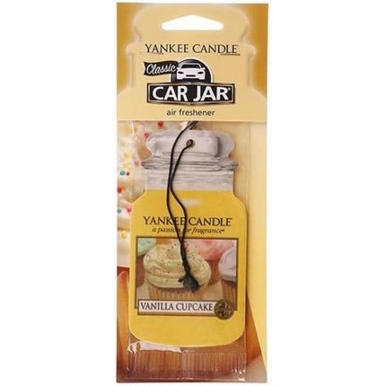 Yankee Candle Car Jar Vanilla Cupcake Yellow 7.8 Oz
