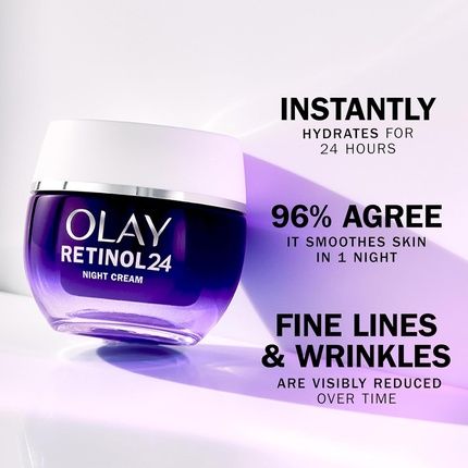 Olay Retinol 24 Night Cream Face Moisturizer With Antioxidant Vitamin E 50Ml - Image 3