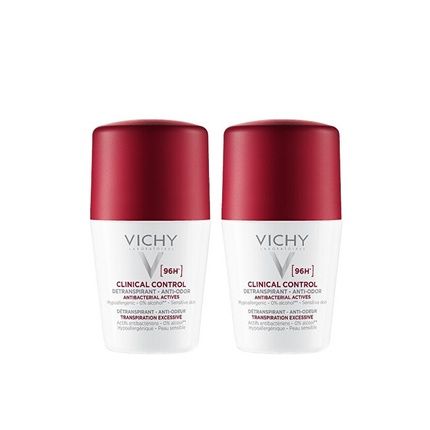 Vichy Clinical Control 96H Antiodor Antiperspirant Ball Set 2 X 50 Ml
