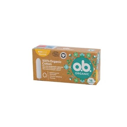 Ob Organic Normal Tampons By Johnson & Johnson 16 Count