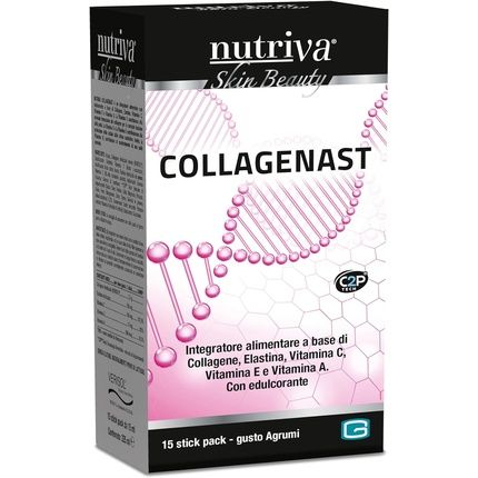 Nutriva Collagenast Collagen Supplement With Elastin 2.5G Hydrolyzed Collagen Vitamin E A C Skin Supplement Anti-Wrinkle For Women And Men Long Lasting