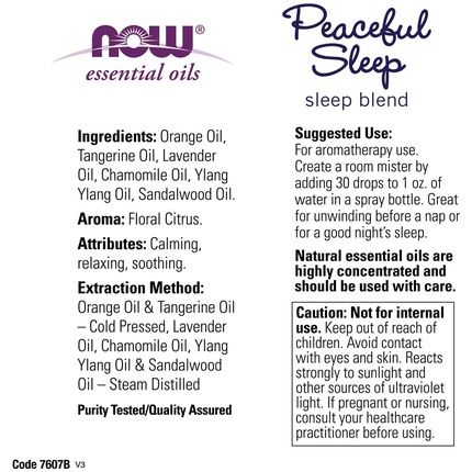 Now Foods Sleep Blend Essential Oils For Restful Sleep 1 Fl Oz 30Ml
