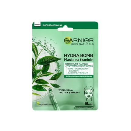 Garnier Skin Active Ultra Hydrating Rebalancing Tissue Mask With Green Tea Extract
