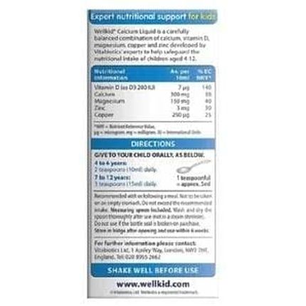 Vitabiotics Wellkid Calcium Liquid 150Ml