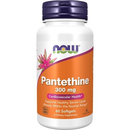 Now Pantethine Coenzyme A Precursor 300Mg Cardiovascular Health 60 Softgels