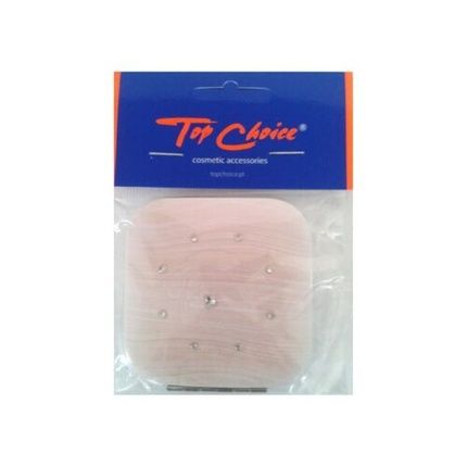 Top Choice Make-Up Square Pocket Mirror With Zirconia 1Pc