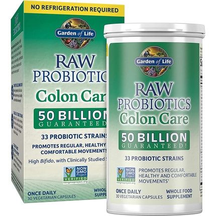 Garden Of Life Raw Probiotics Colon Care Shelf-Stable 30 Vcaps