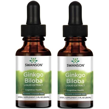 Swanson Ginkgo Biloba Liquid Extract Alcohol And Sugar Free 1 Fl Ounce
