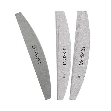 T4B Lussoni Steel Interchangeable Nail File System With 10 Replacement Files For Manicure In 100 And 180 Grit