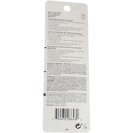 Revlon Colorstay Micro Hyper Precision Gel Eyeliner Beige 0.008 Oz 0.23 G