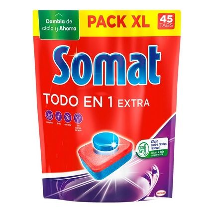 Somat All In 1 Dishwashing Detergent 45 Units