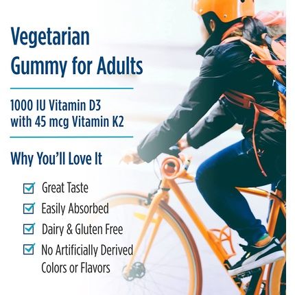 Nordic Naturals Vitamin D3 And K2 Gummies Pomegranate 60 Capsules - Image 3