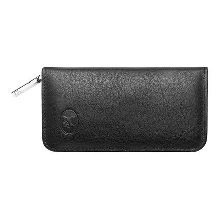 Zwilling Twinox Manicure And Pedicure Set In Yak Leather Case With Zipper Premium Nail Care 5 Pieces Black Including Nail Scissors