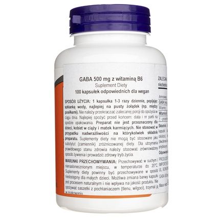 Now Foods Gaba 500Mg 100 Capsules