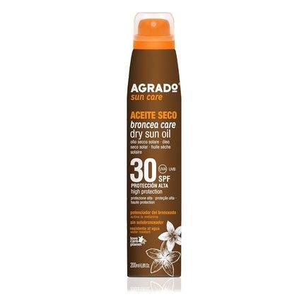 Agrado Bronceacare Dry Oil Spf 30 Waterproof Vegan Formula 200Ml