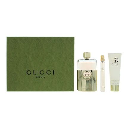 Gucci Guilty 3 Pcs Gift Set Edp 90Ml Edp 10Ml Body Lotion 100Ml