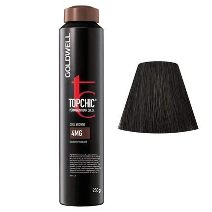 Goldwell Topchic Permanent Hair Color 4M Blackened Matte Gold 250Ml