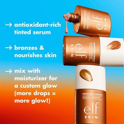 E.L.F. Skin Bronzing Drops Liquid Bronzer For Face And Skin Infused With Vitamin E Vegan And Cruelty-Free Rose Gold - Image 3