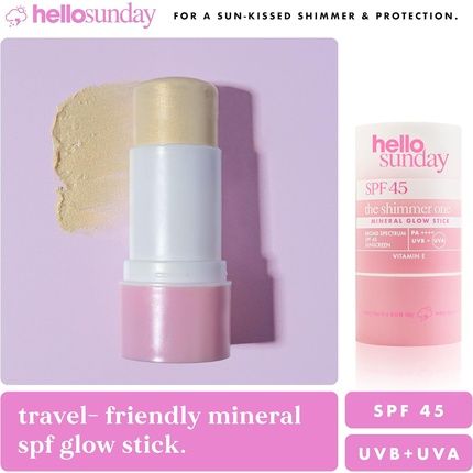 Hello Sunday The Shimmer One Mineral Glow Stick Spf 45 With Hyaluronic Acid
