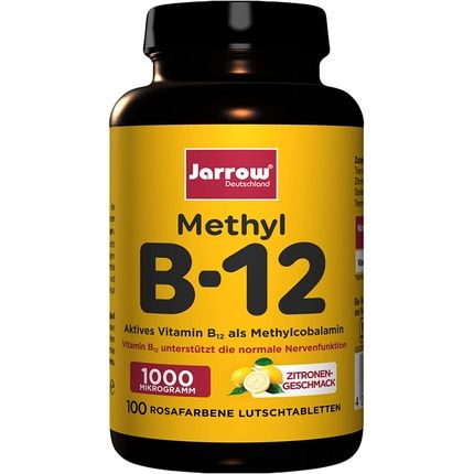 Jarrow Methyl B12 1000Mcg Active Vitamin B12 As Methylcobalamin 60 Lozenges 500Mcg