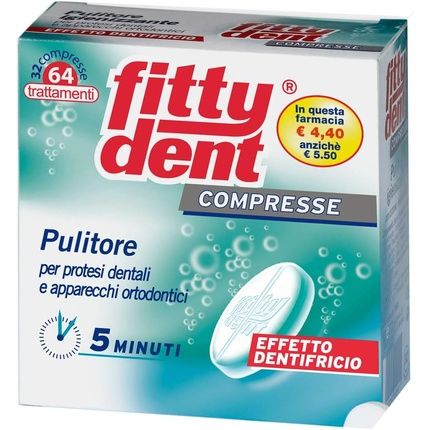 Fittydent Tablets For Dental Prosthetics And Orthodontic Appliances 32 Tablets