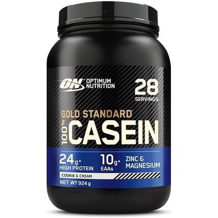 Optimum Nutrition Gold Standard Casein Slow Digesting Protein Powder With Zinc, Magnesium, Glutamine And Amino Acids Cookies & Cream 28 Servings 0.92Kg