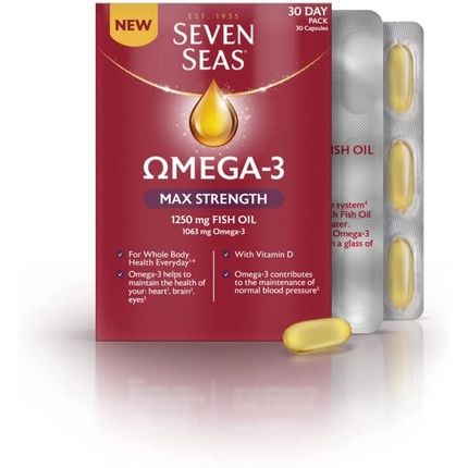 Seven Seas Omega-3 Fish Oil Max Strength 1250Mg 30 Capsules With Vitamin D - Image 3