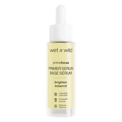Wet N Wild Prime Focus Brightening Primer Serum Prep & Prime Collection Face Primer Serum For Radiant Skin Water-Based And Luxurious Formula For Smoothing And Vibrant Effect