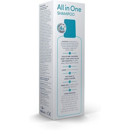 Hedrin All In One Shampoo 100Ml - Kills Head Lice, Removes Eggs, And Cleans Hair