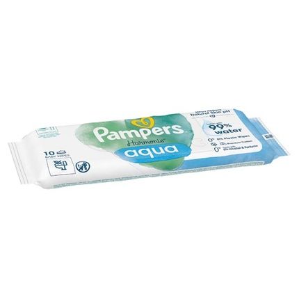 Pampers Aqua Wet Wipes 10 Pack Without Perfume And Alcohol
