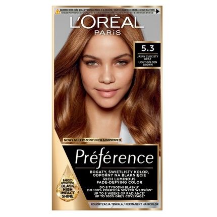 L'Oreal Recital Preference Hair Dye 5.3 Light Golden Brown