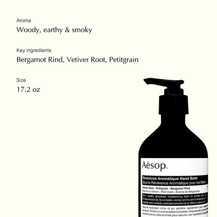Aesop Reverence Aromatique Hand Balm 500Ml - Image 3