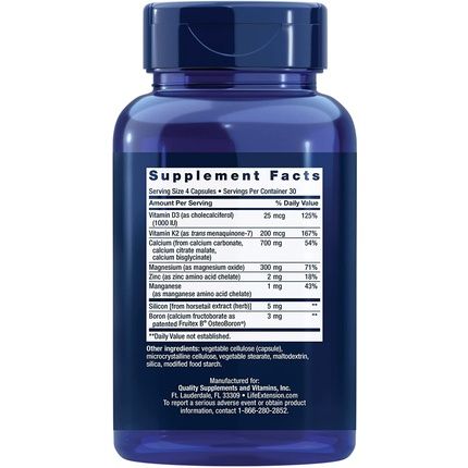 Life Extension Bone Restore With Vitamin K2 120 Capsules