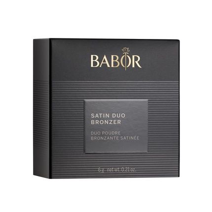 Babor Make Up Satin Duo Bronzer Baked Two-Tone Lightweight Bronzing Powder For A Natural Tan Finish 6G