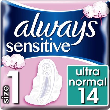 Always Ultra Sensitive Normal Size 1 With Wings Feminine Pads 70G